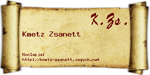 Kmetz Zsanett névjegykártya