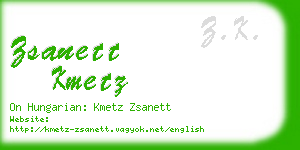 zsanett kmetz business card